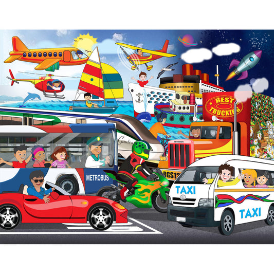 Travel 63 Piece Wooden Puzzle