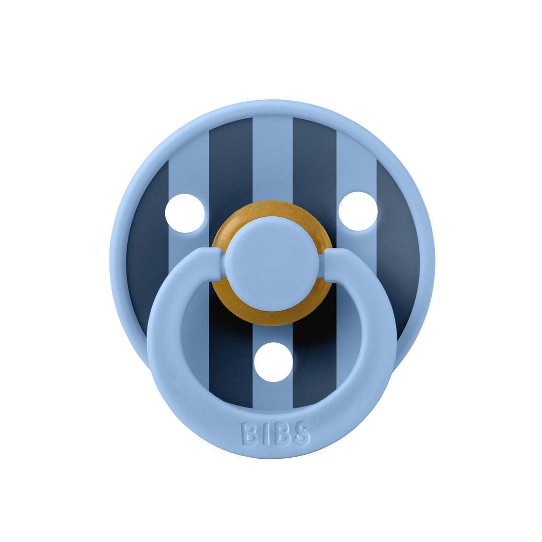 BIBS PACIFIERS - STUDIO COLLECTION (SIZES 1 AND 2) Block- Sky Blue