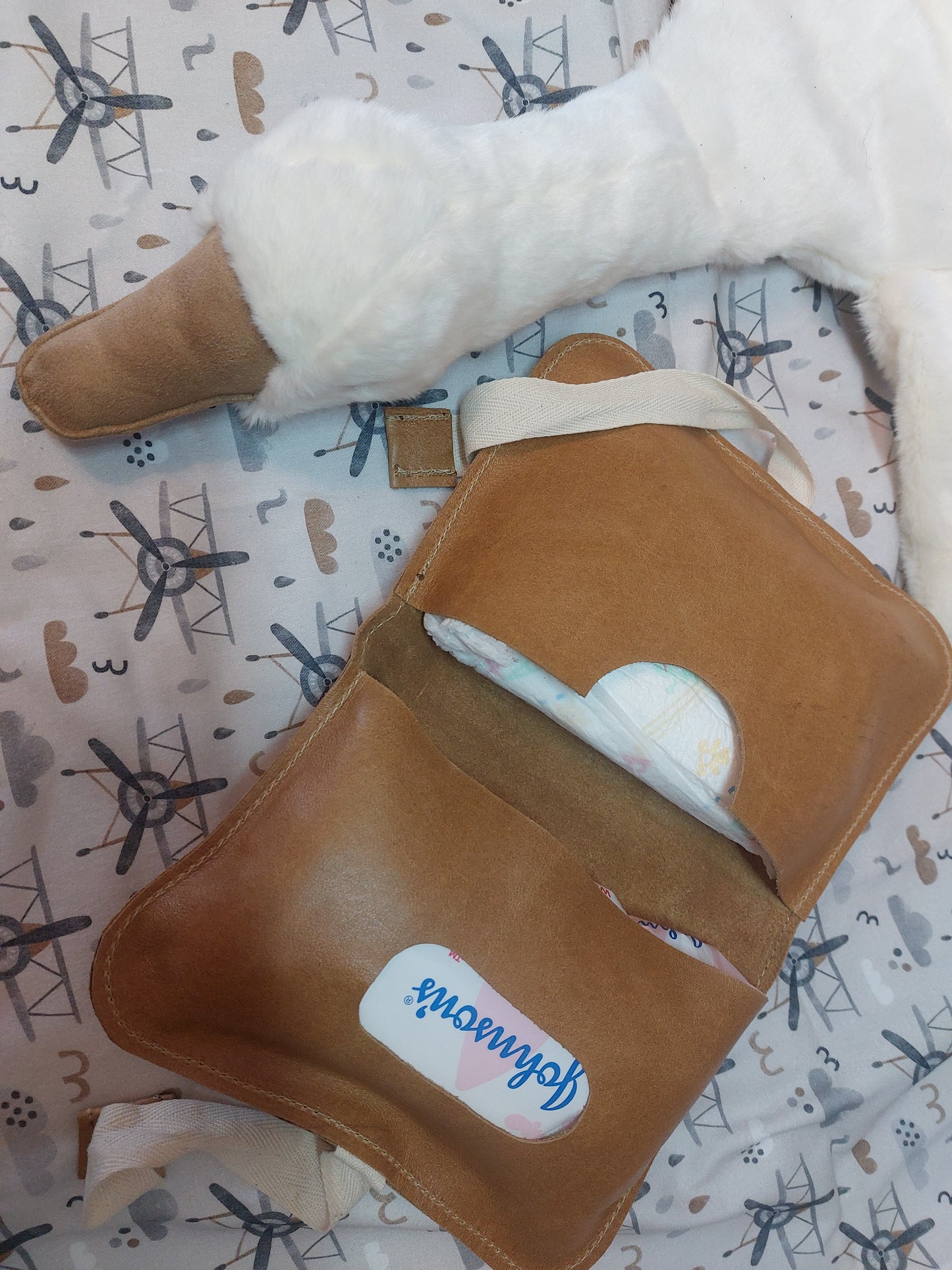 Leather Nappy Clutch