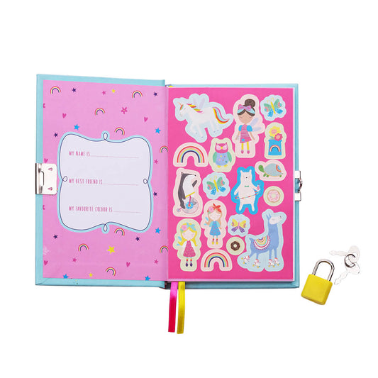 Floss & Rock Scented Secret Lock and Key Diary: Rainbow Fairy