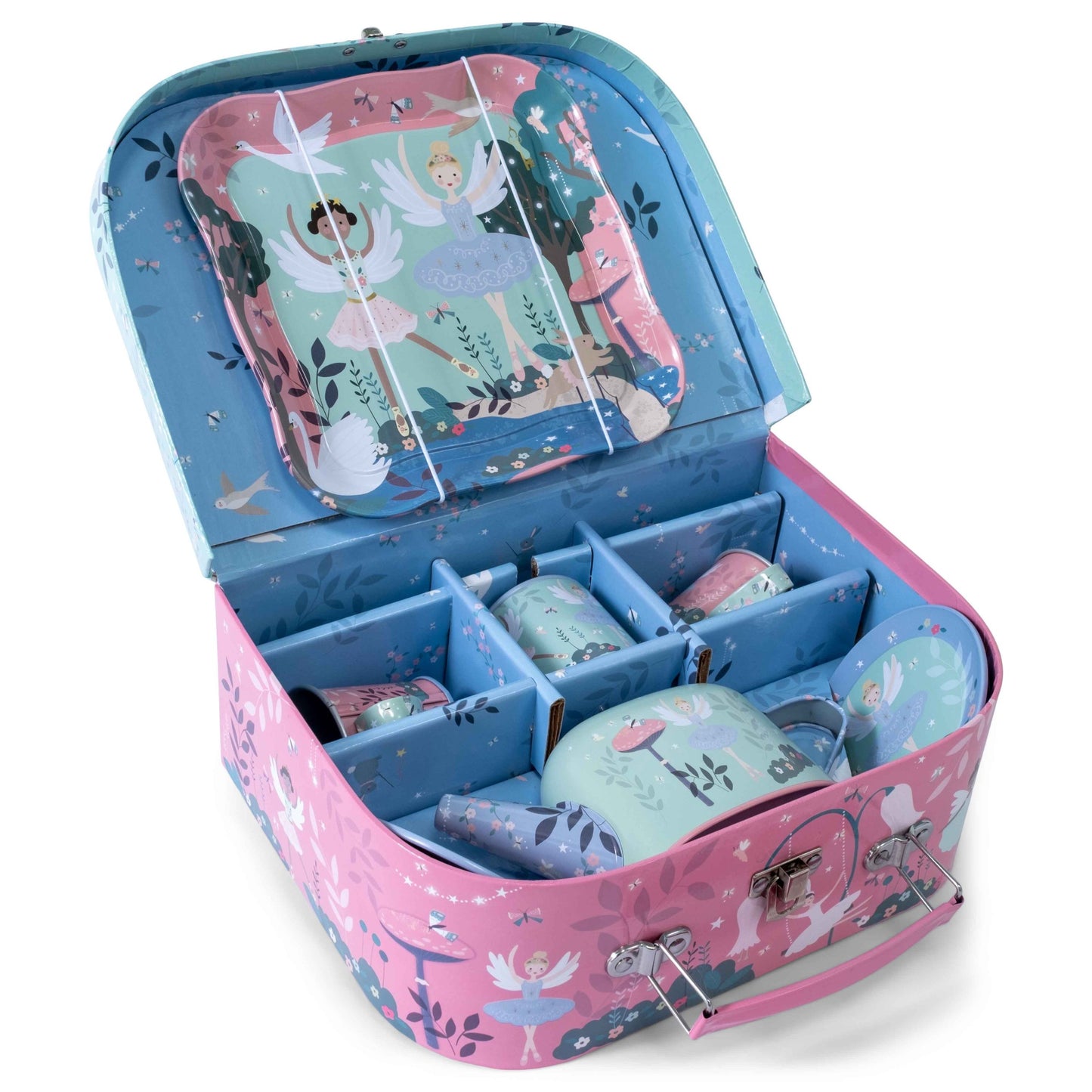 Floss & Rock Pretend Play Tin Tea Set Enchanted 9 Piece