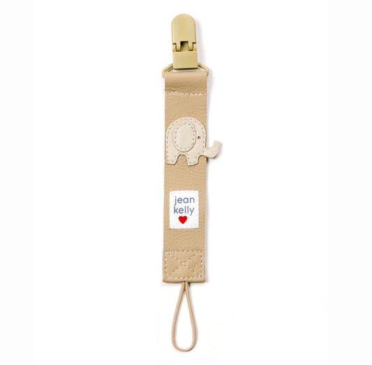 jean kelly Leather Dummy Clip – Stone with Cream Ellie