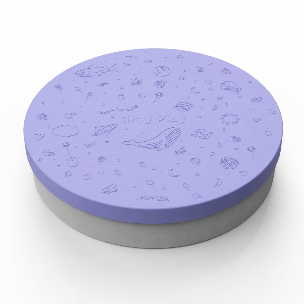Jellystone Designs - Sensory Tray Play with Illustrated Silicone Lid - Lilac