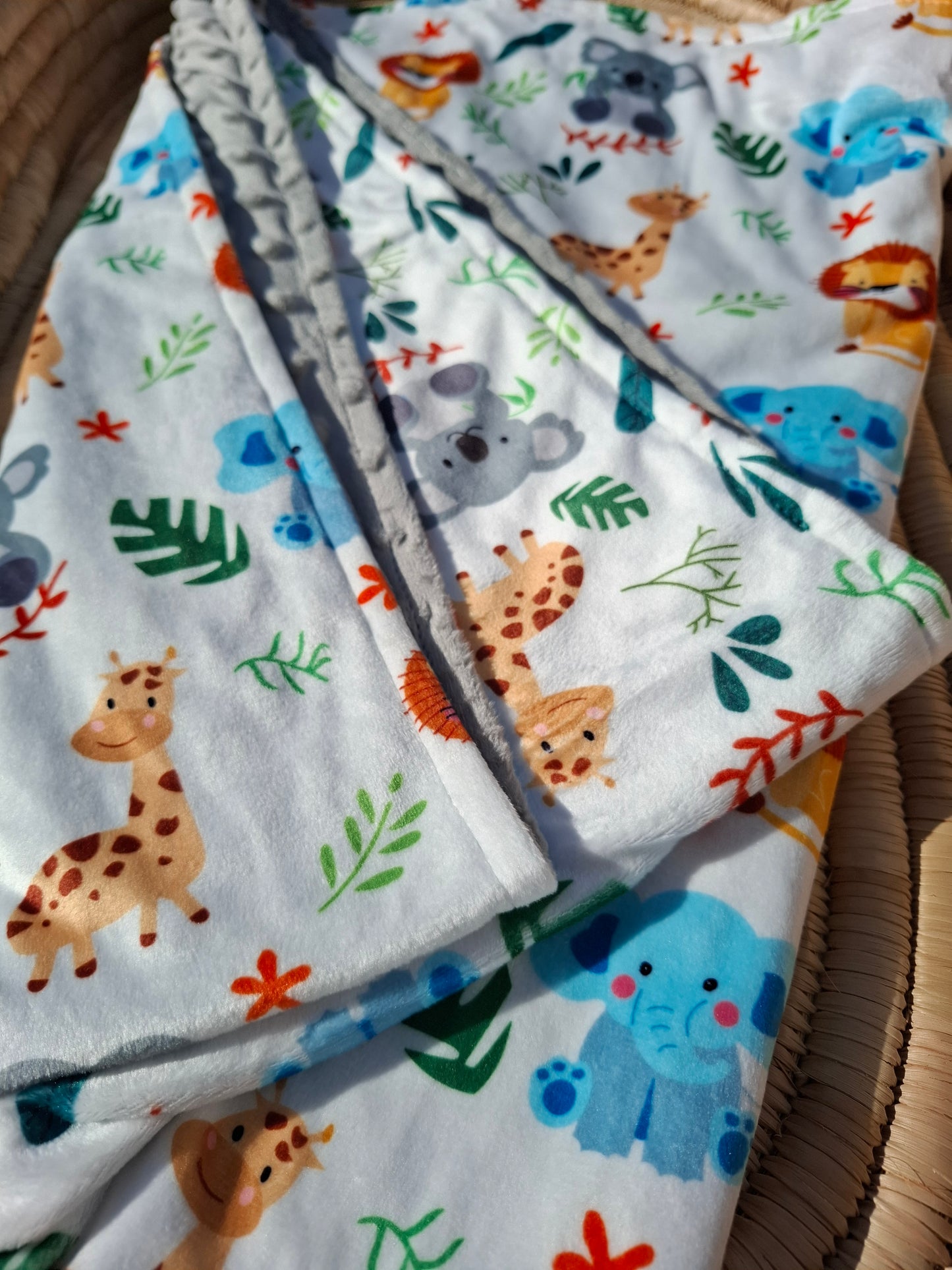 Safari baby snuggle blanket