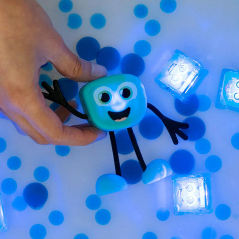 Glo Pals: Water Activated Light-Up Sensory Cubes - Blair (Blue) 4pc