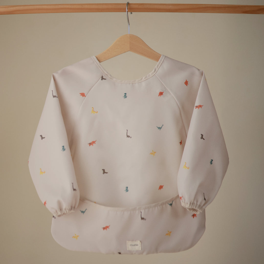 Mushie Long Sleeve Bib - Dino's
