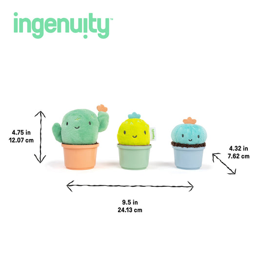 Ingenuity Calm Springs Nesting Rattles, Unisex, For Baby 3 Months & Up