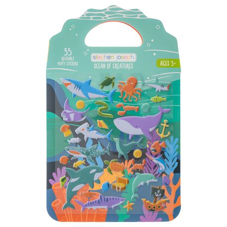 Stephen Joseph Reusable Puffy Stickers Ocean of Creatures
