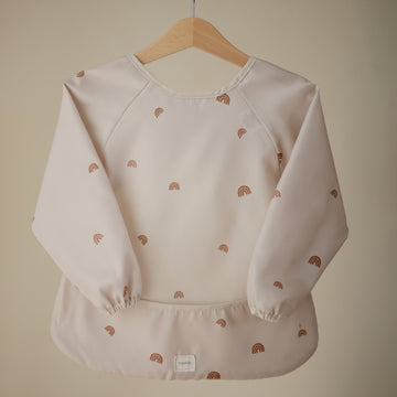 Mushie Long Sleeve Bib - Rainbows
