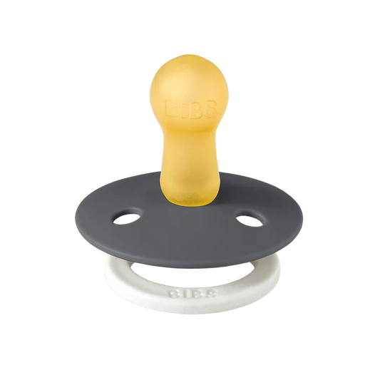 BIBS Colour Night GLOW 2 Pack - Iron/Baby Blue