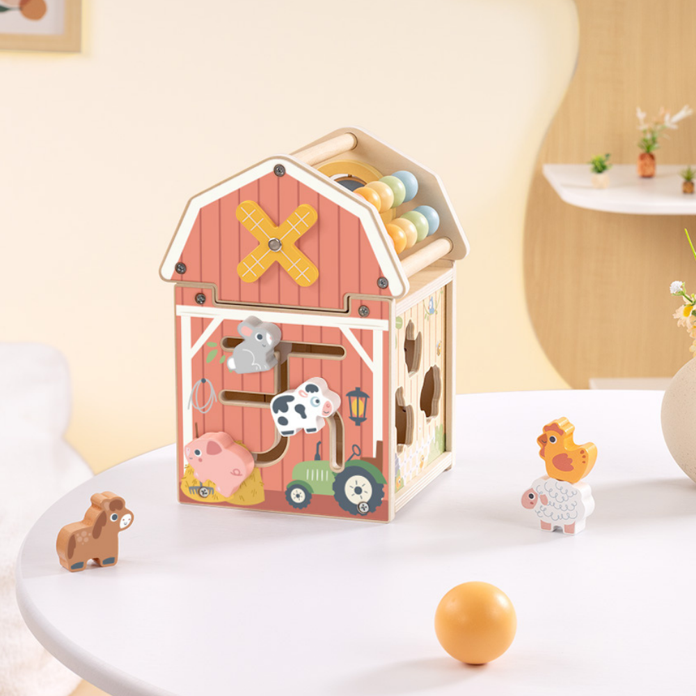 TookyToy - Farmyard Play Cube Activity Toy – Kleine Muis