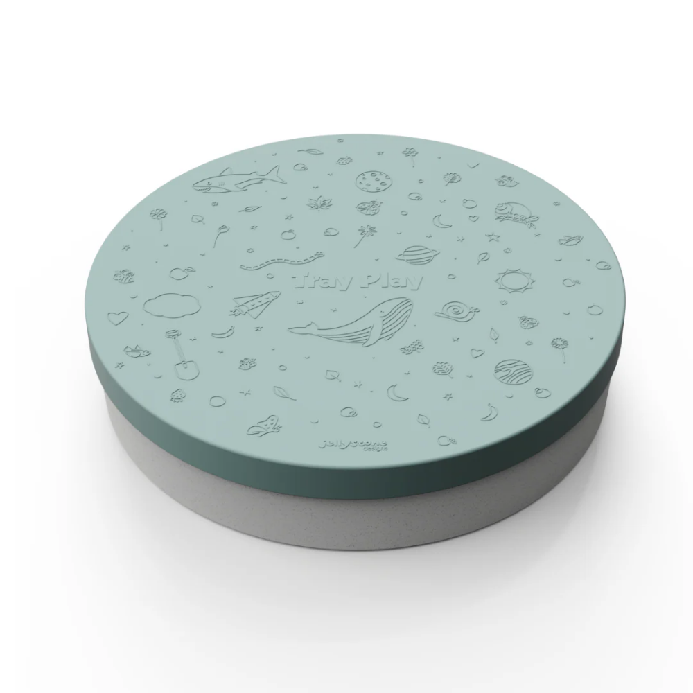 Jellystone Designs - Sensory Tray Play with Illustrated Silicone Lid - Sage