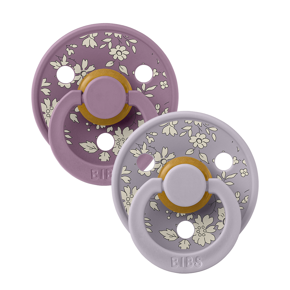 BIBS x LIBERTY Colour Pacifiers 2 Pack Capel - Fossil Grey Mix size 2