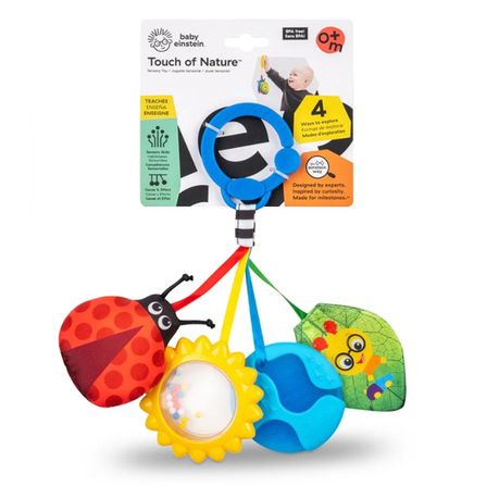Baby Einstein Touch of Nature Sensory Toy with ladybird, teether & rattle