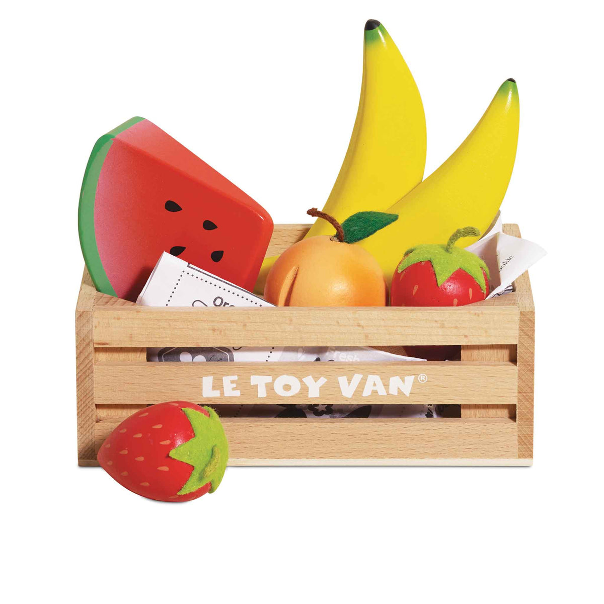 Creative Playthings 木製ミニチュア・トイ　VITARI Le Toy Van Smoothie Fruit Wooden Market Crate – Kleine Muis
