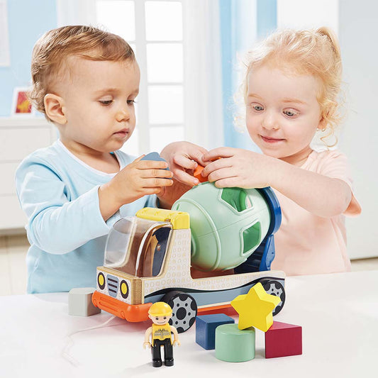 TopBright - Shape Sorting Truck with Wooden Blocks for Toddlers