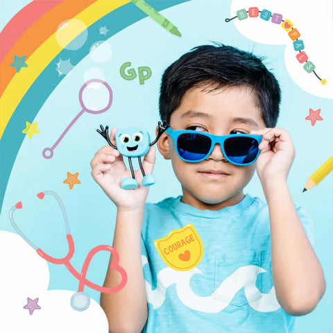 Glo Pals: Water Activated Light-Up Sensory Toys - Blair (Blue) 3pc