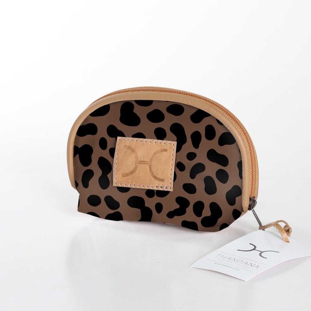 Baby Dummy Bag | Laminated Fabric: Cheetah - Coffee