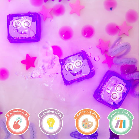 Glo Pals: Water Activated Light-Up Sensory Cubes - Lumi (Purple) 4pc