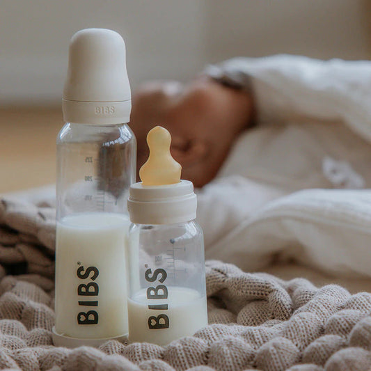 BIBS Baby Glass Bottle Complete Set 120ml - Ivory