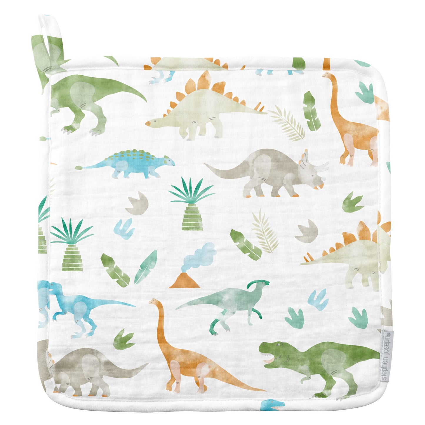 Stephen Joseph Muslin Wash Cloth Dinosaur Sets