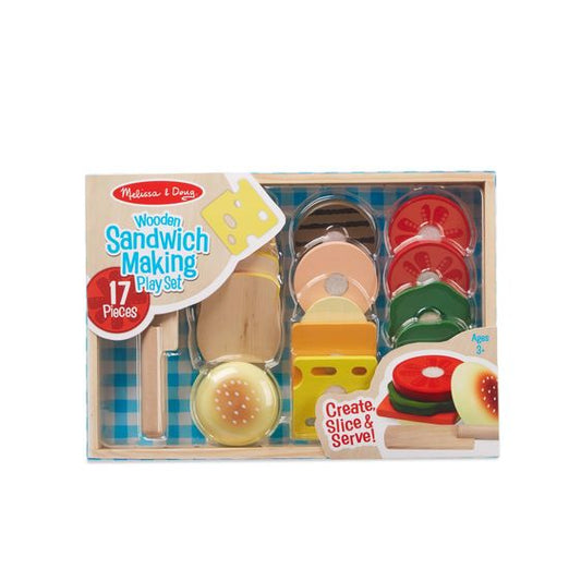 Melissa & Doug Sandwich Making Set - Wooden Play Food