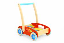 Tooky Toy Sturdy Walker with blocks