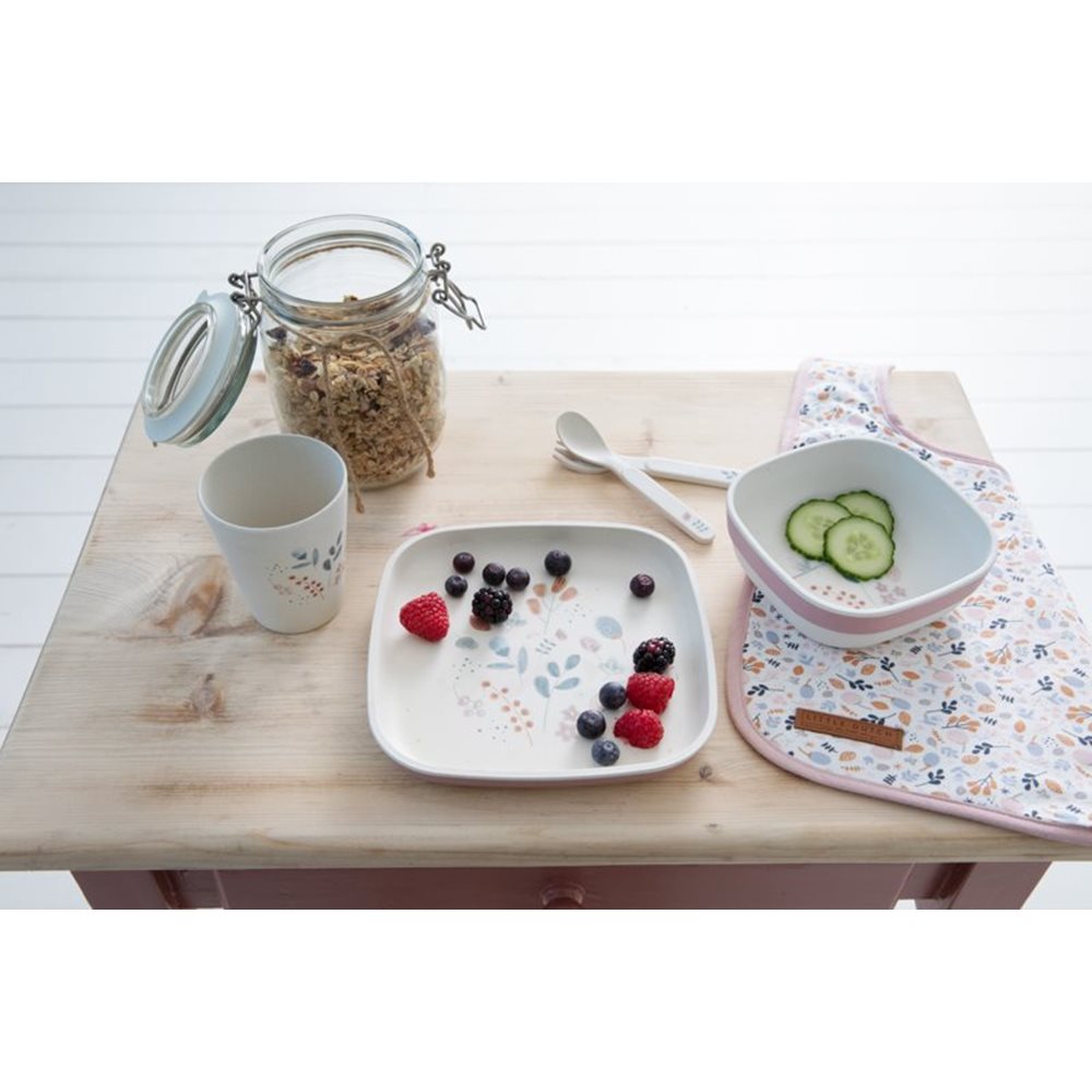 The Little Dutch - Bamboo Tableware Set Spring Flowers