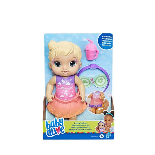 Baby Alive Rainbow Spa Baby Doll Blonde Hair