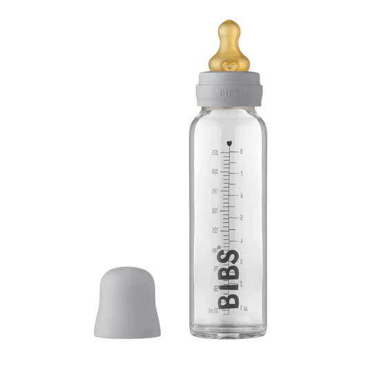 BIBS Baby Glass Bottle Complete Set 225ml - Cloud