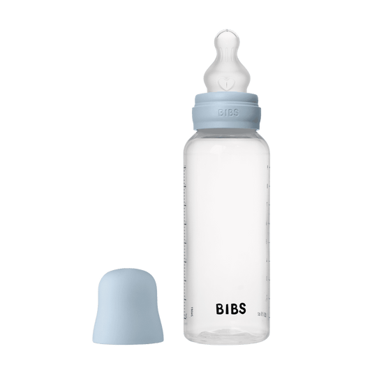BIBS Complete Bottle Set Silicone 270ml - Baby Blue