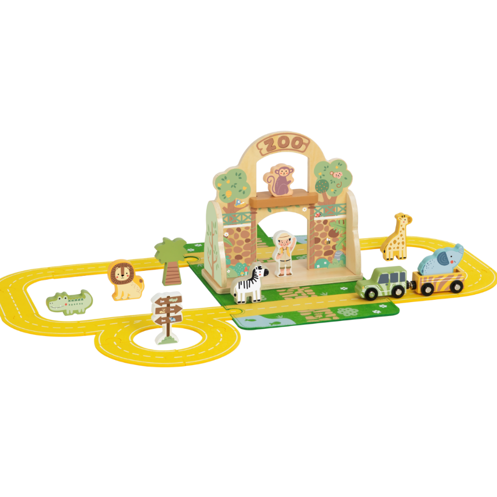 TookyToy - Pretend Play Story Box: Zoo Toy Set in Carry Case