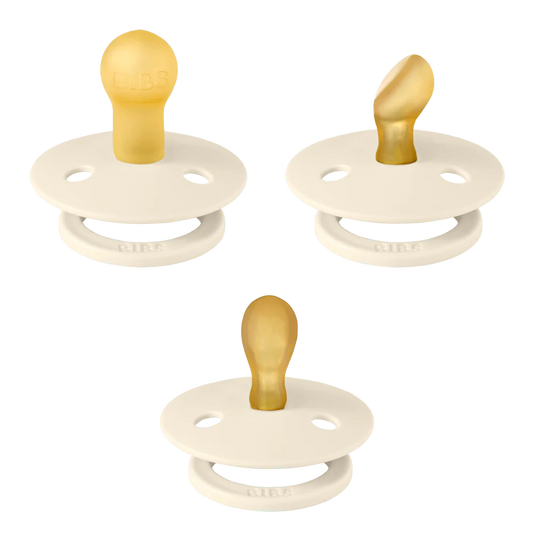 BIBS Pacifiers / Dummies Try-It Collection 3 Pack - Ivory