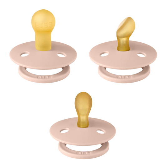 BIBS Pacifiers / Dummies Try-It Collection 3 Pack - Blush