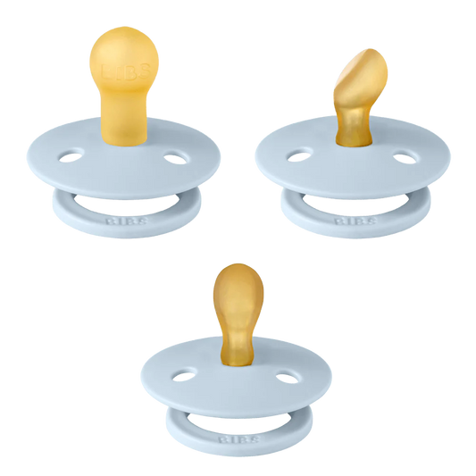 BIBS Pacifiers / Dummies Try-It Collection 3 Pack - Baby Blue
