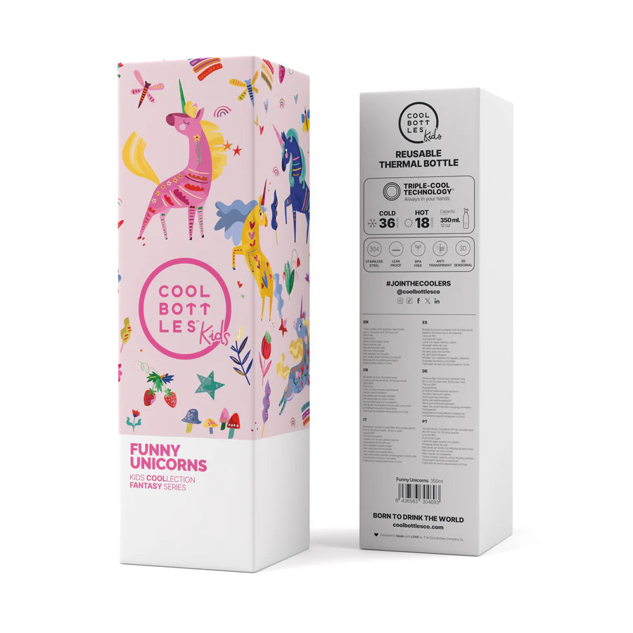 Cool Bottles: The Bottles for  Kids 350ml -Funny Unicorns