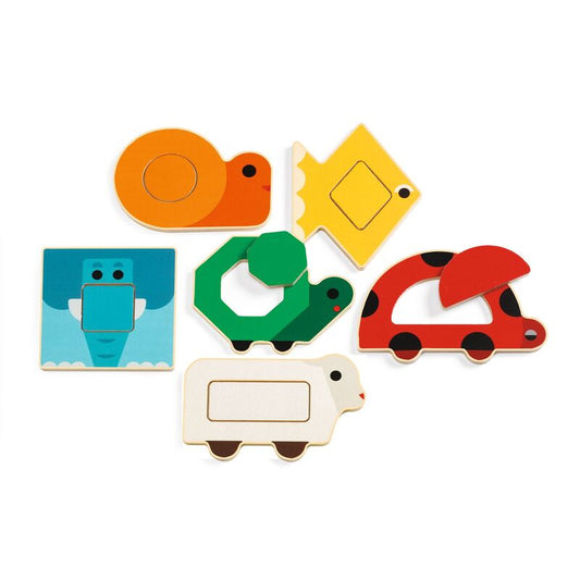 Djeco Duo Basic Wooden Puzzles