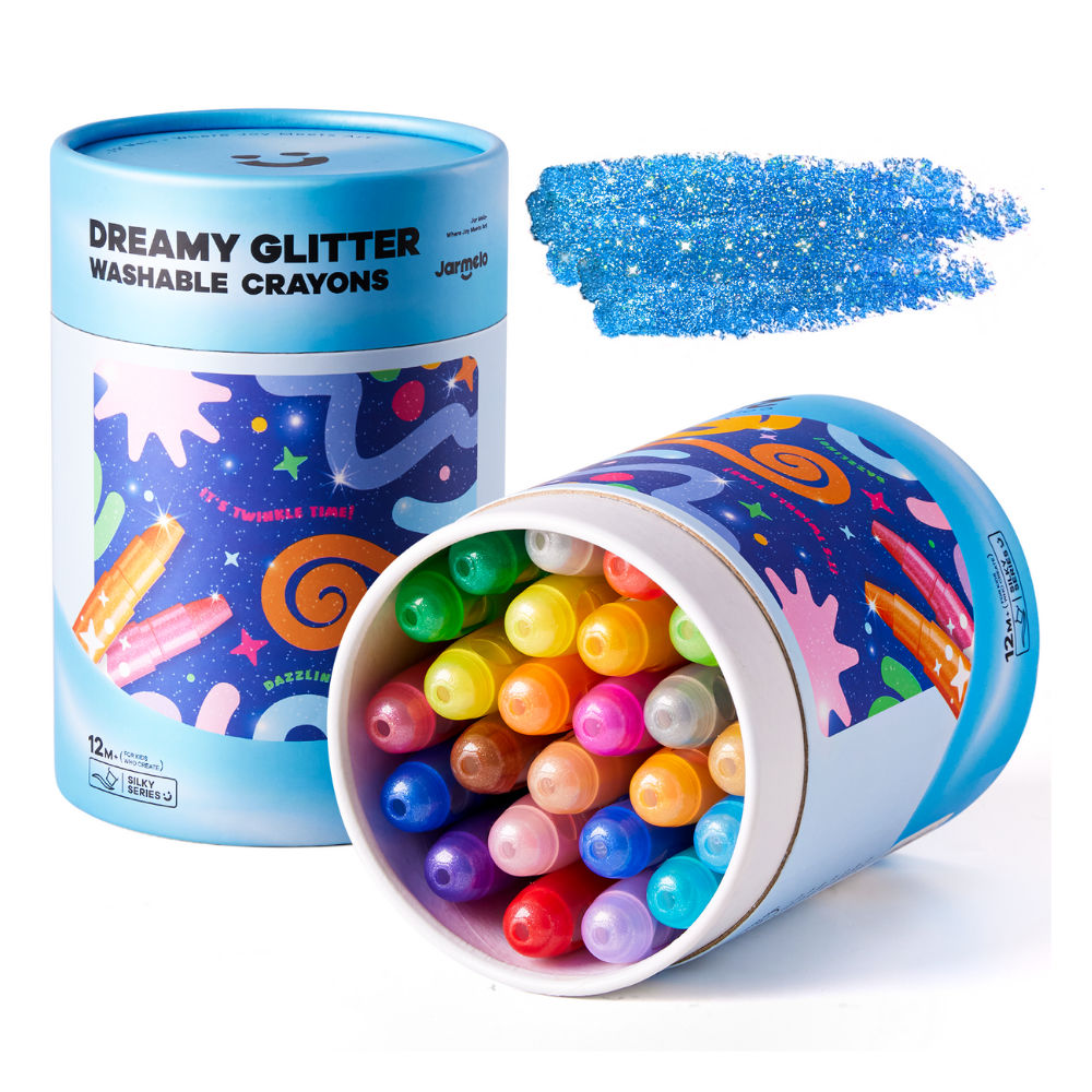 Jar Meló - Twistable Washable Glitter Crayons - 24 Colours