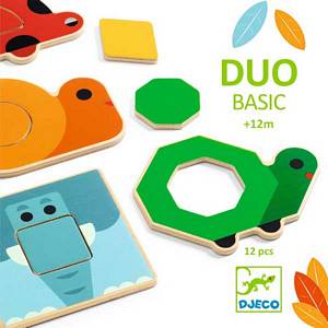 Djeco Duo Basic Wooden Puzzles