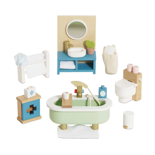 Le Toy Van Wooden Dolls house Bathroom Furniture