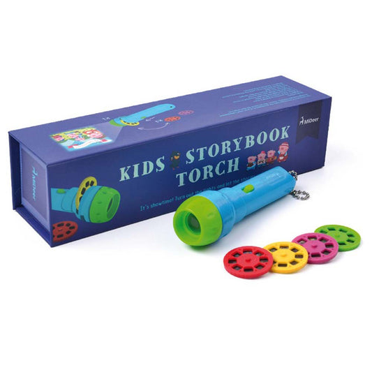Mideer - Storybook Projector Torch for Kids - Bedtime Story Flashlight