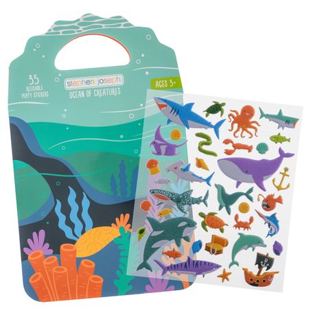 Stephen Joseph Reusable Puffy Stickers Ocean of Creatures