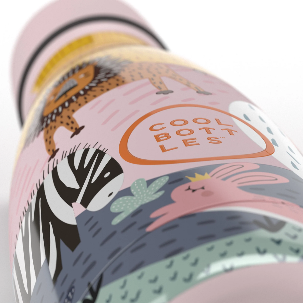 Cool Bottles - Kids Triple-Insulated Water Bottle - Savannah Kingdom 260ml