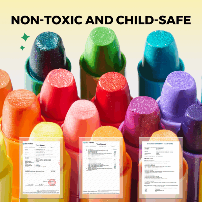 Jar Meló – Twistable Washable Glitter Crayons – 12 Colours