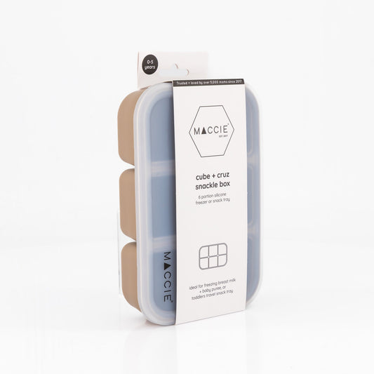 MACCIE cube + cruz snackle box + freezer tray