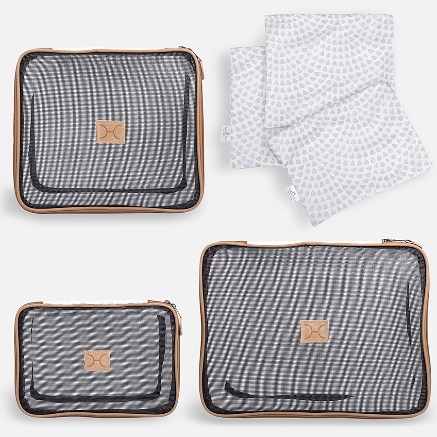 Thandana Hospital Bag Organiser / Travel Pod : Cheetah Coffee