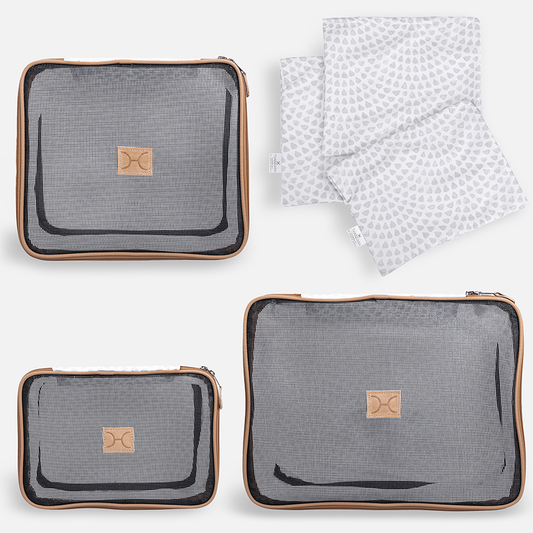 Thandana Hospital Bag Organiser / Travel Pod : Cheetah Coffee