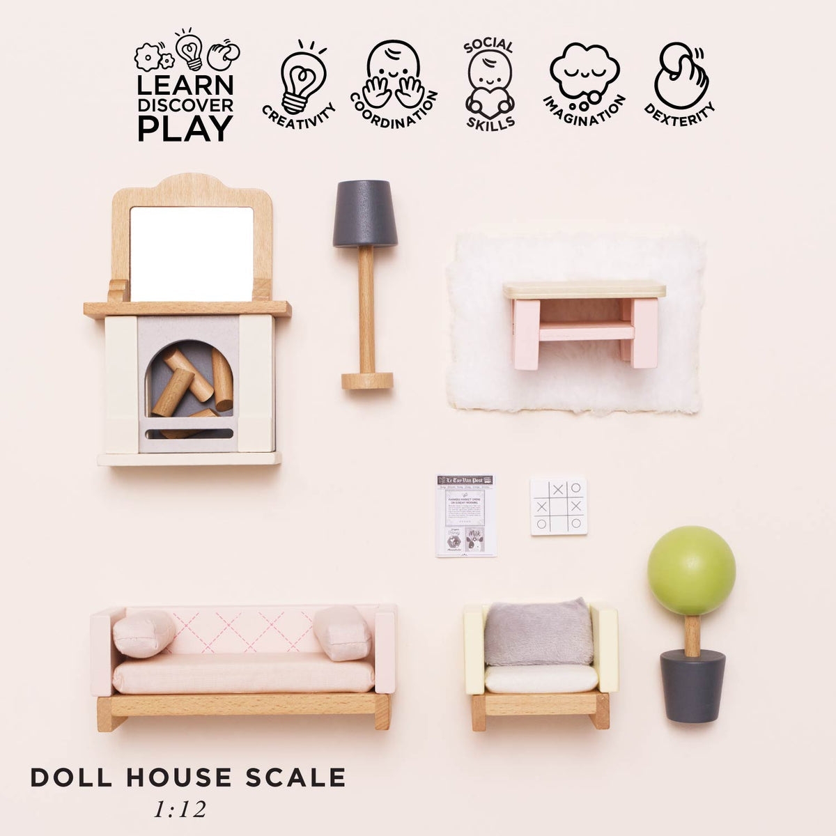 Le Toy Van Doll House Sitting Room Furniture Set