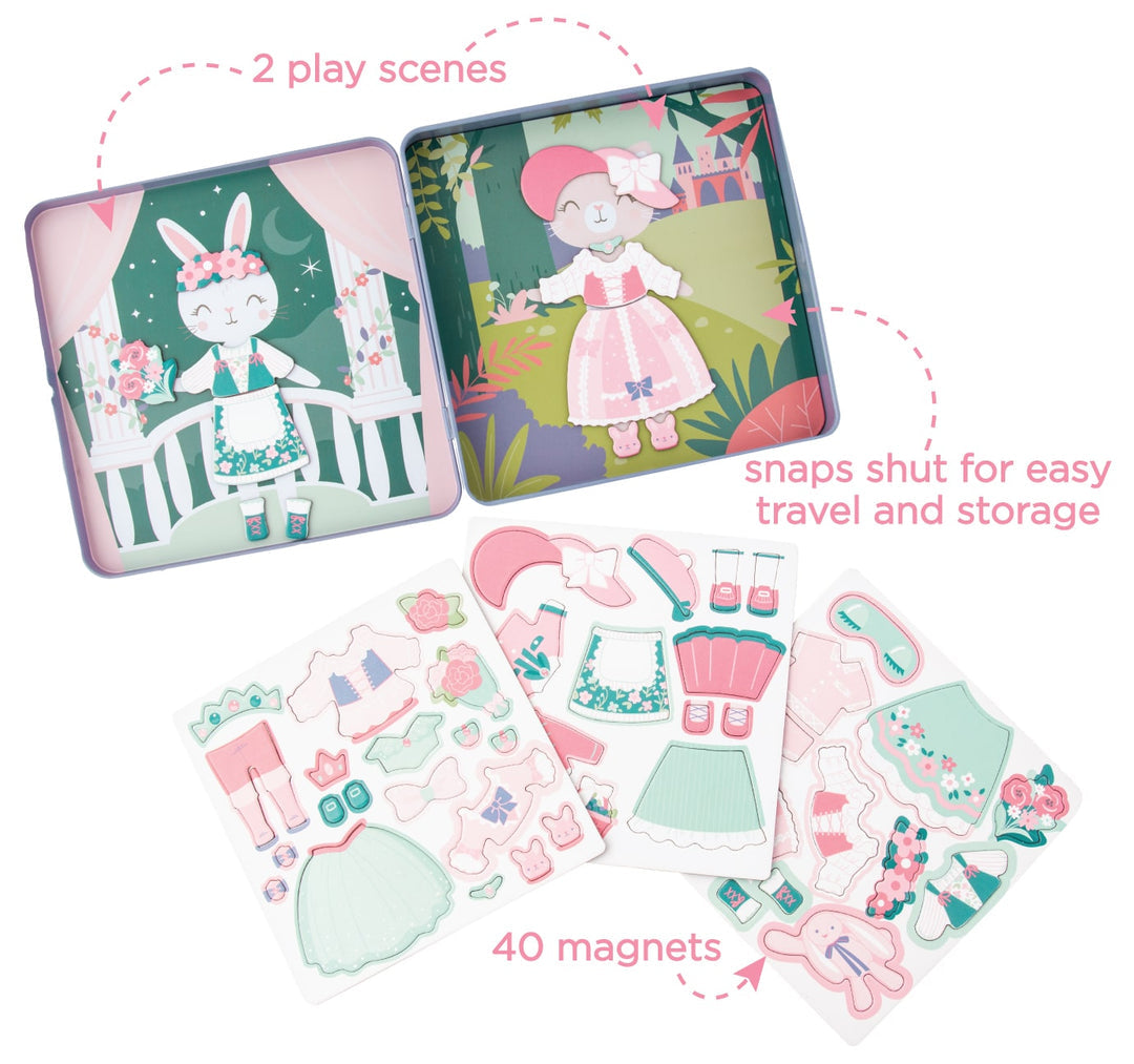 Stephen Joseph Magnetic Dress Up Tin - Bunny & Cat – Kleine Muis