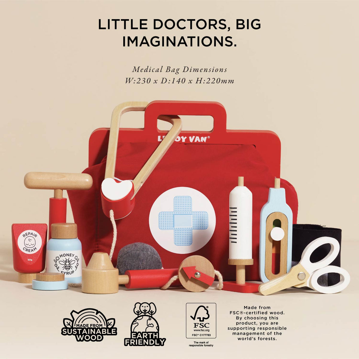 Le Toy Van Wooden Vintage Doctor Set